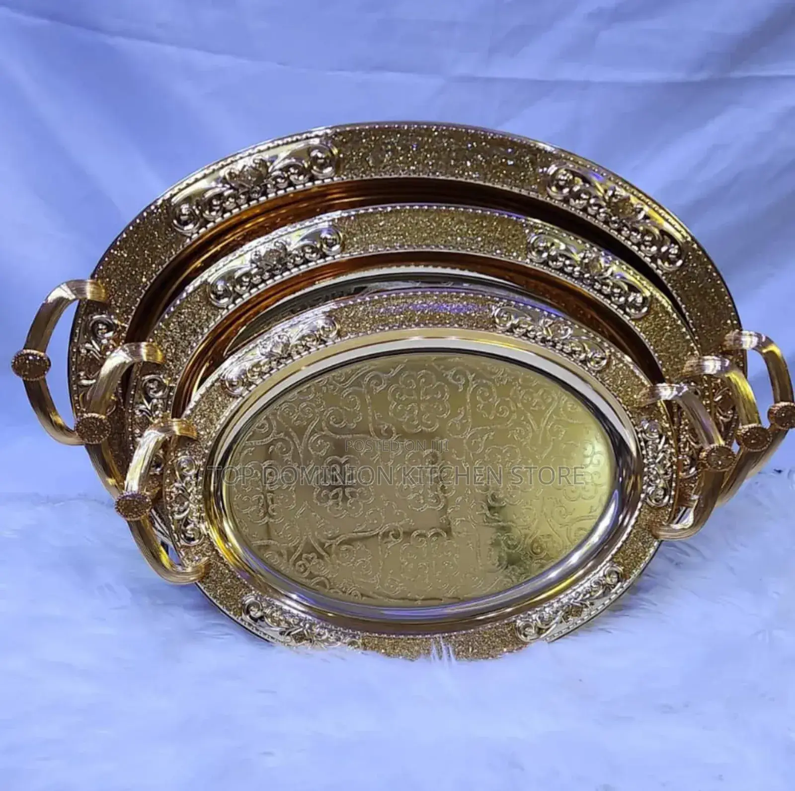 Quality Gold Luxury Square Tray Set