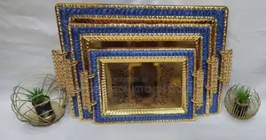 Quality Gold Luxury Square Tray Set