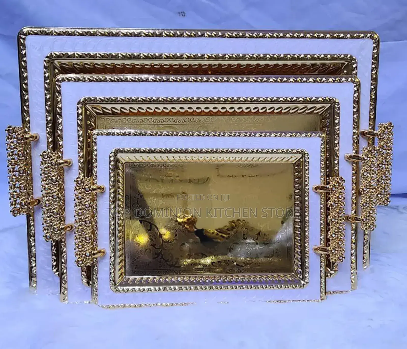 Quality Gold Luxury Square Tray Set