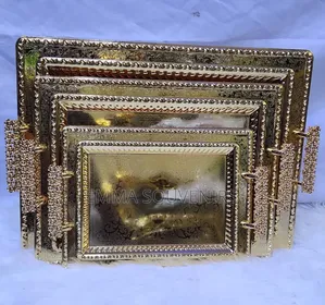 Quality Gold Luxury Square Tray Set