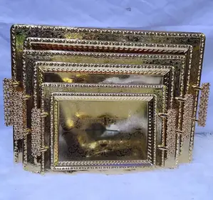 Quality Gold Luxury Square Tray Set