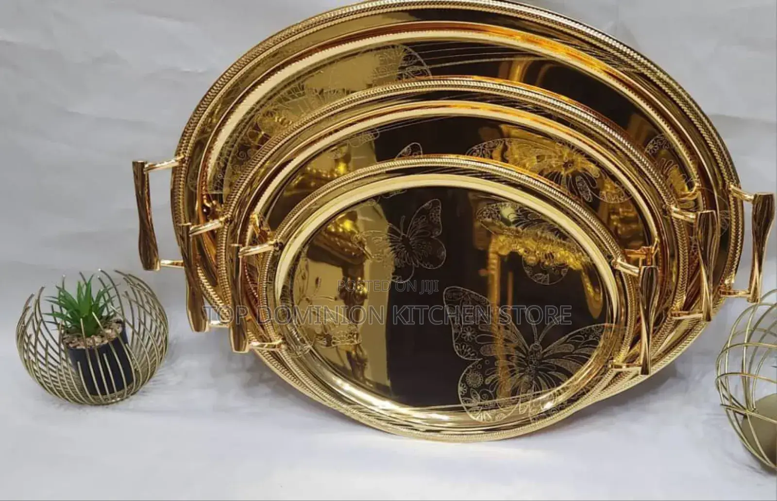 Quality Gold Luxury Square Tray Set