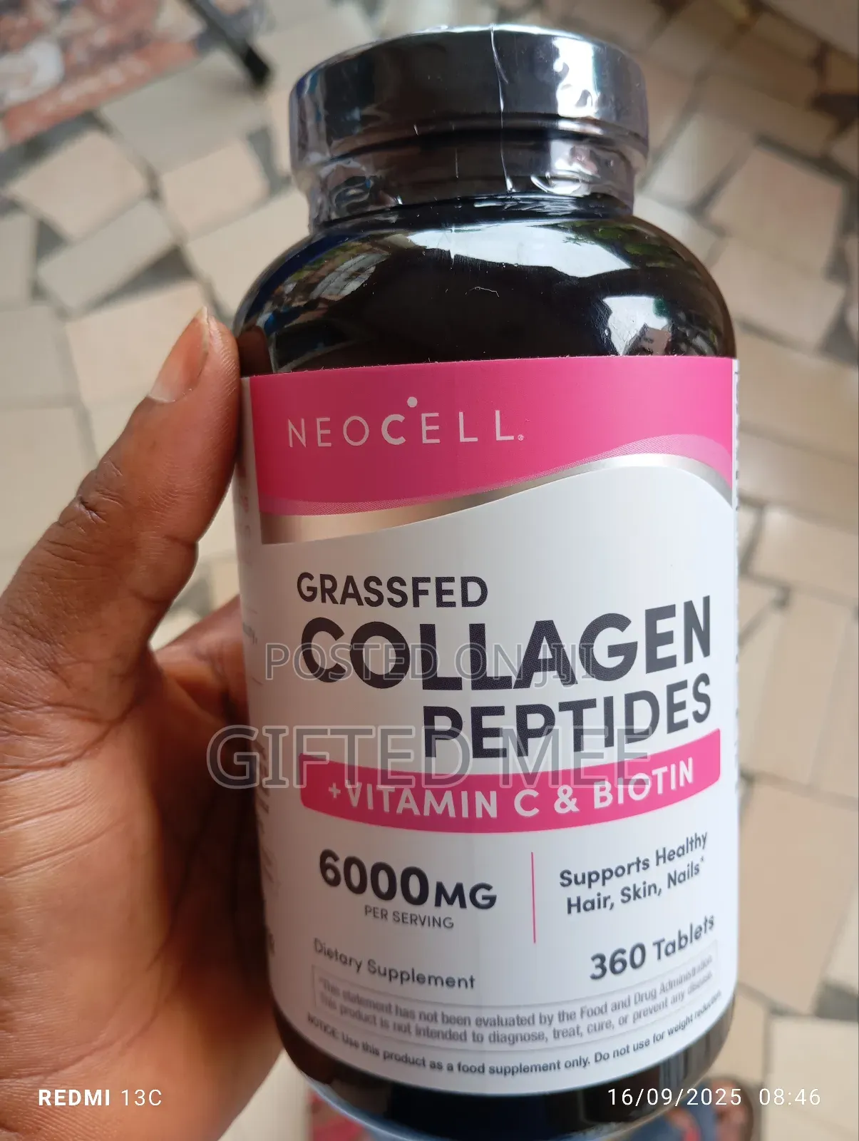 Neocell Grassfed Collagen Peptides, 6000mg, 360 Tablets in Ojo ...