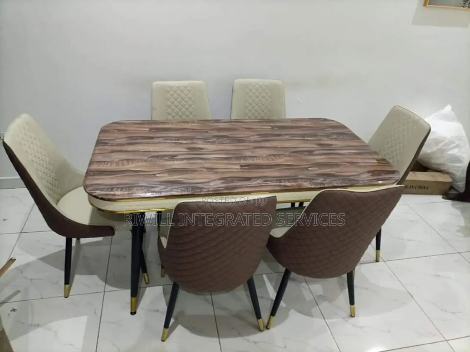 Six Chairs Dining Table