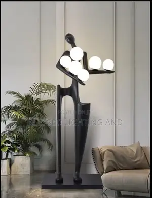 Nordic Modern Abstract Figure Sculpture Humanoid Floor Light