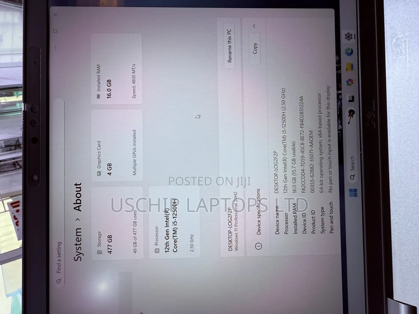 Laptop Dell Precision 3570 16GB Intel Core i5 SSD 512GB