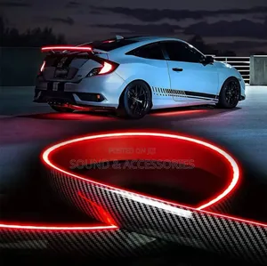 Car 12v Universal Rear Wing Carbon Fibre Led Tailgate(Spoiler)