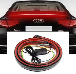 Car 12v Universal Rear Wing Carbon Fibre Led Tailgate(Spoiler)