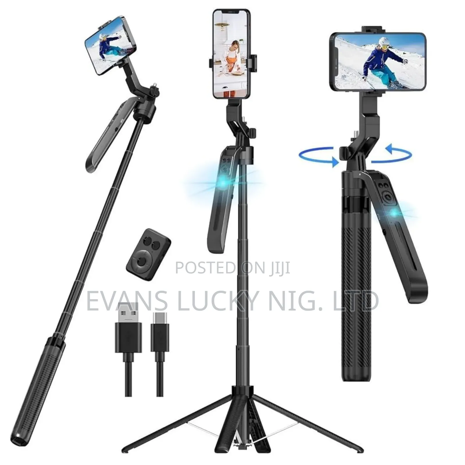 C12 Selfie Stick (Auto Face Tracking)