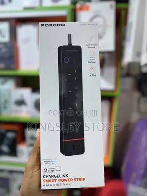 Porodo Chargelink Smart Power Strip 4ac Usb-C Ports - Black