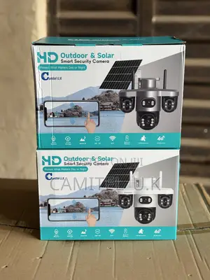 V380 Pro Triple Lens Solar Security PTZ Camera