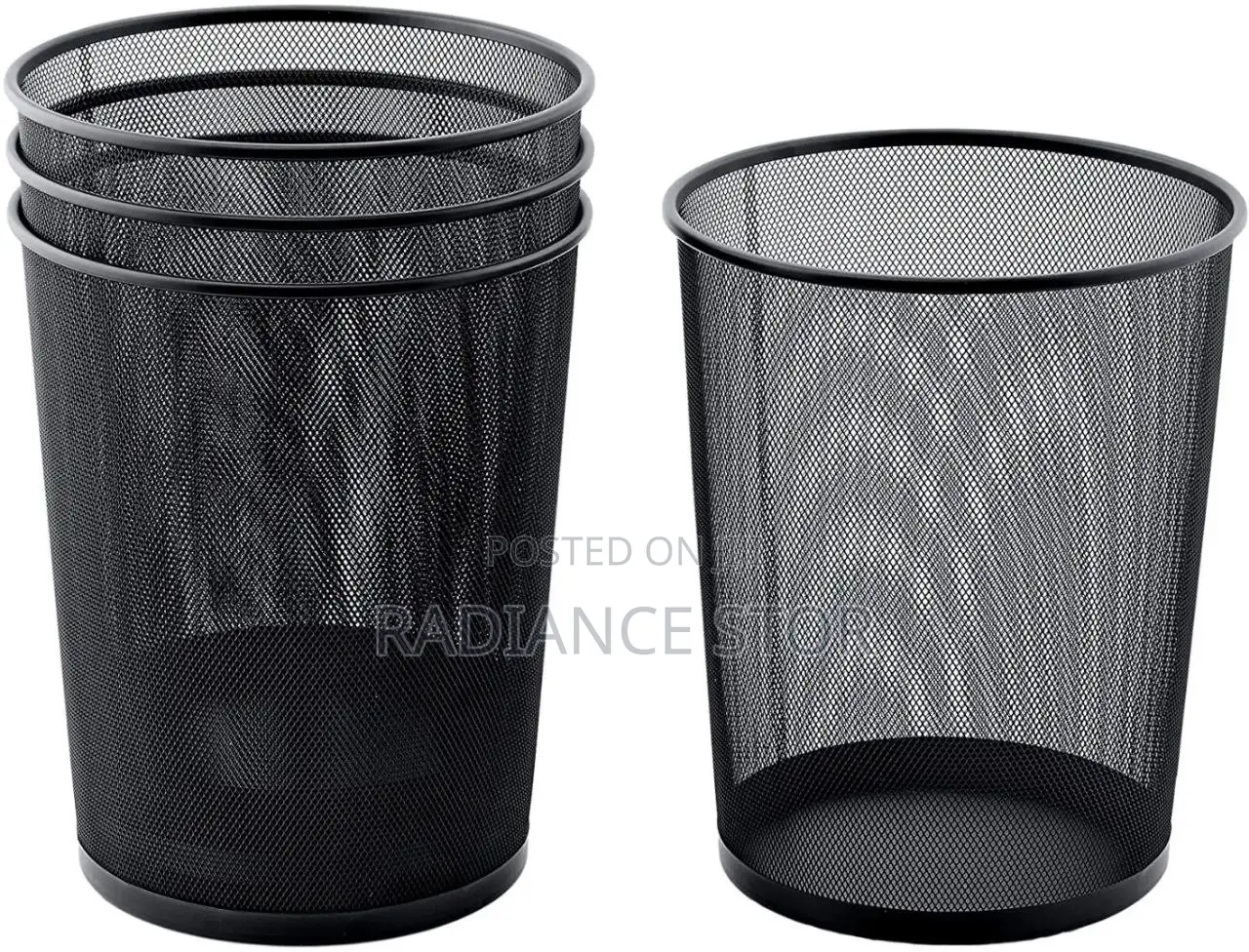 Metal Mesh Trash Bin for Office and Home