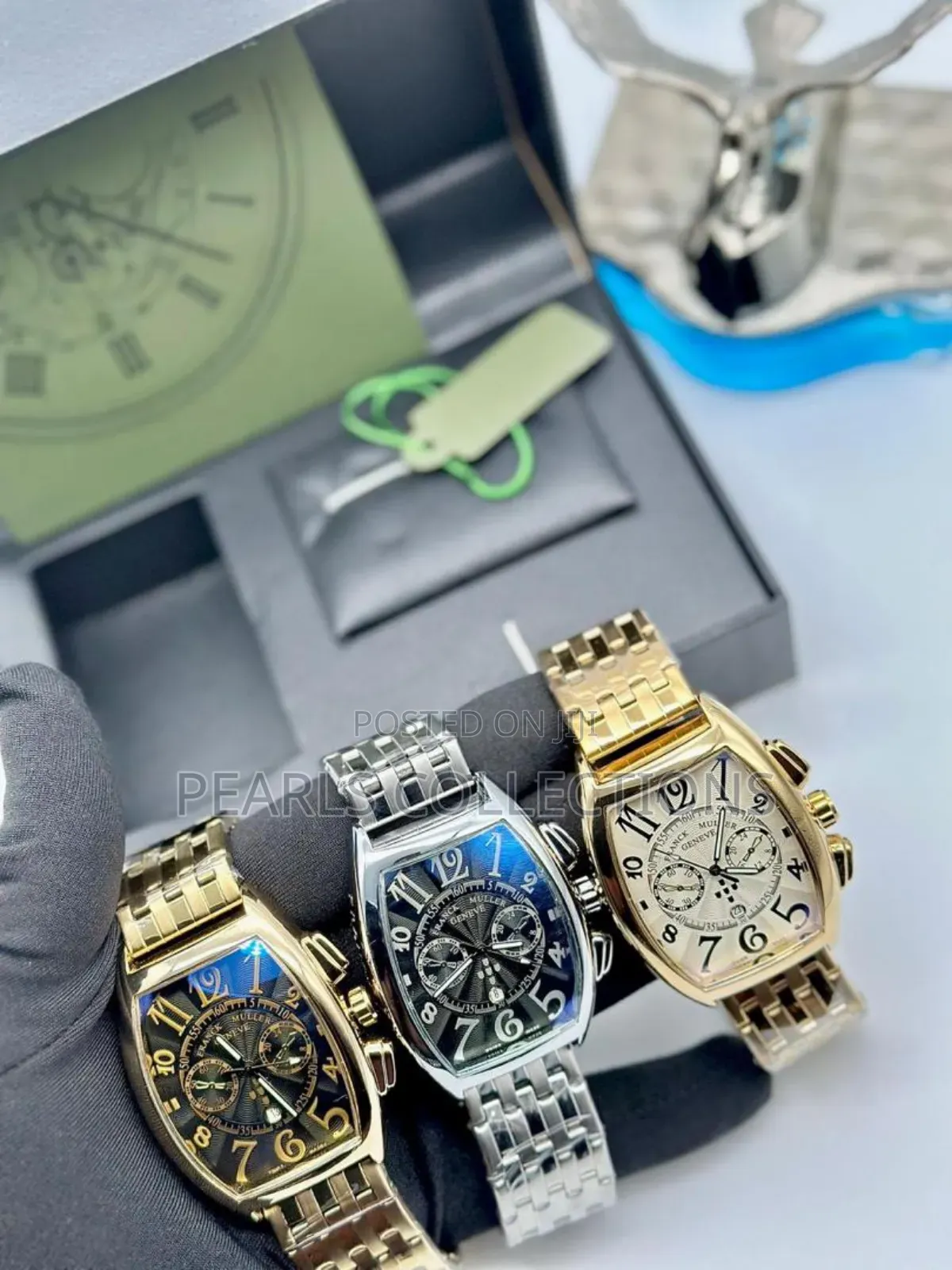 Franck Muller Silver Chain Watch and Bracelet