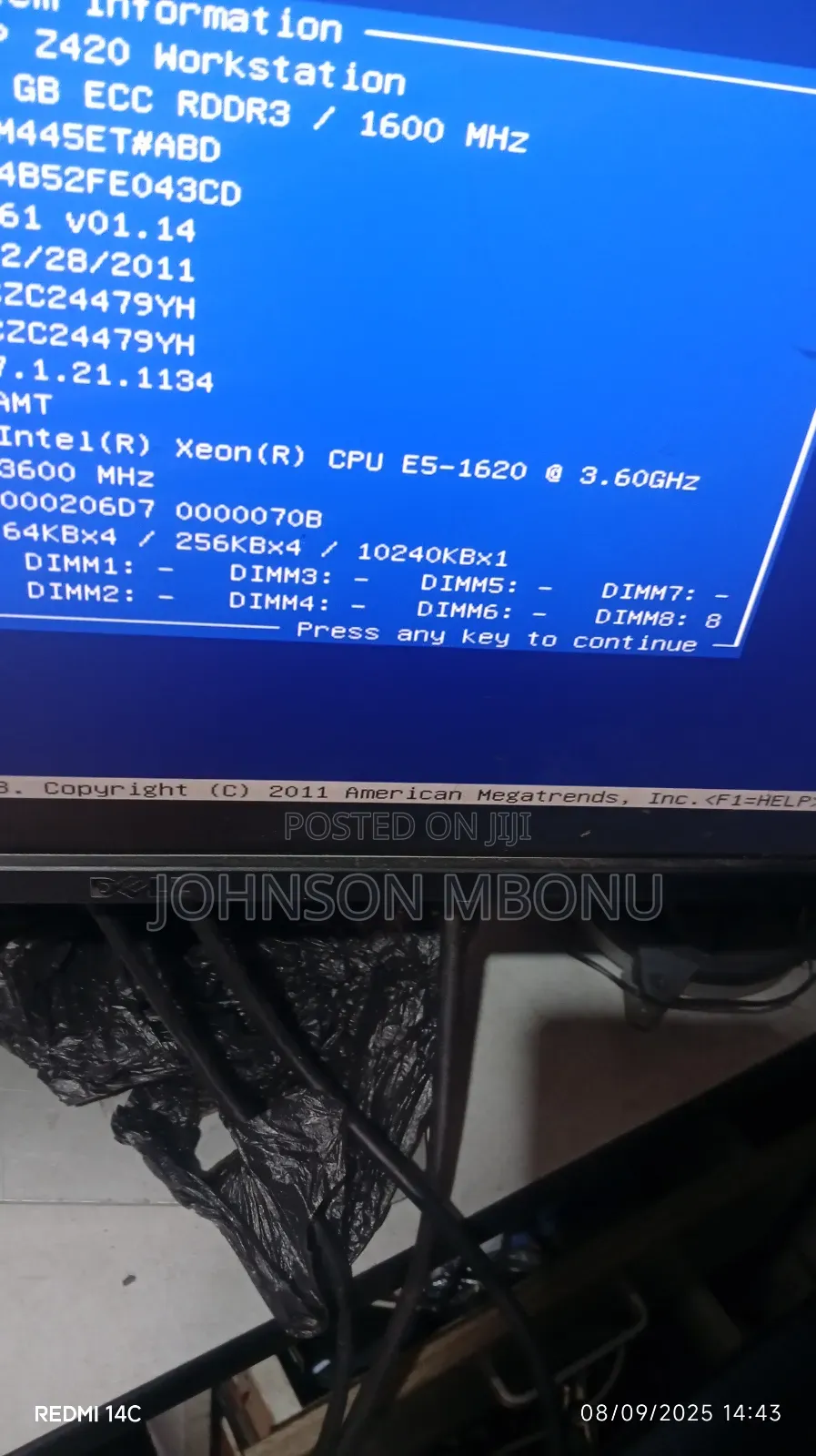 Desktop Computer HP Z420 64GB Intel Xeon HDD 1T