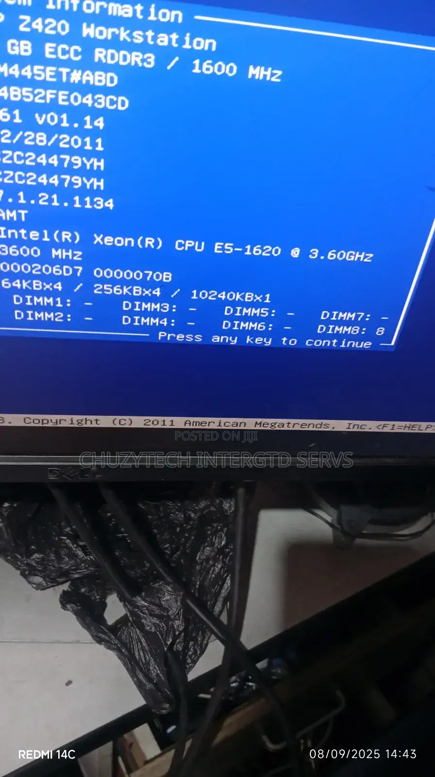 Desktop Computer HP Z420 64GB Intel Xeon HDD 1T