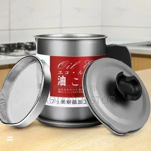 1.4 Liter Stainless Oil Filter Storage Pot