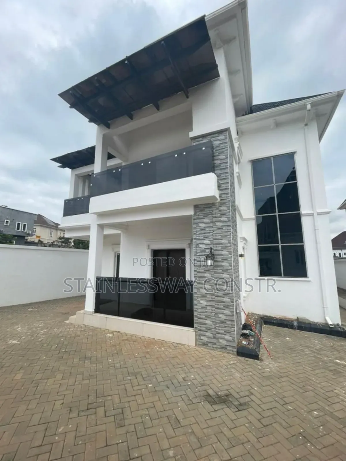 Dark Grey Balcony/Entrance Glass Railing Stainlessway in Katampe ...