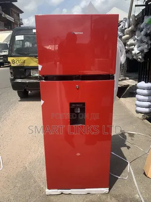 Hisense 205l Double Door Refrigerator With Water Dispenser – Red
