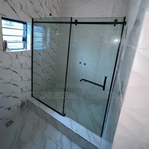 Shower Glass Cubicle Black Access