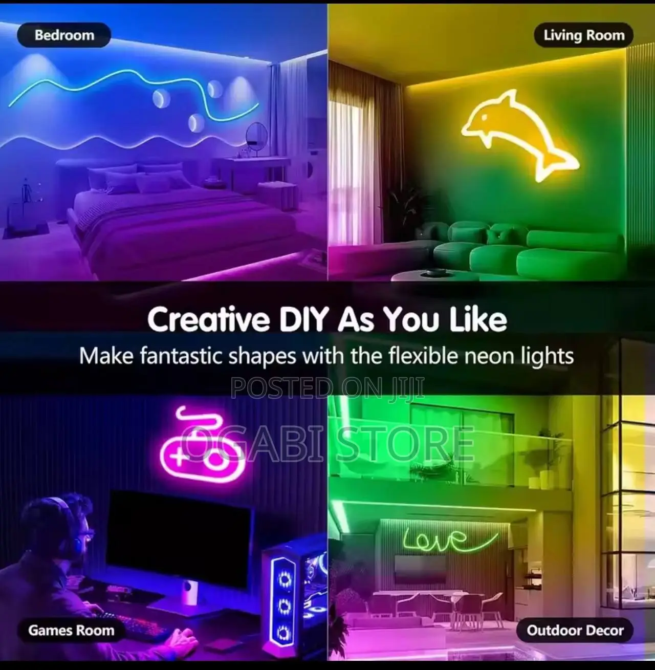 5m Led Waterproof Neon Lamp With Infrared Remote Control,