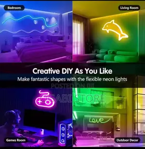 5m Led Waterproof Neon Lamp With Infrared Remote Control,