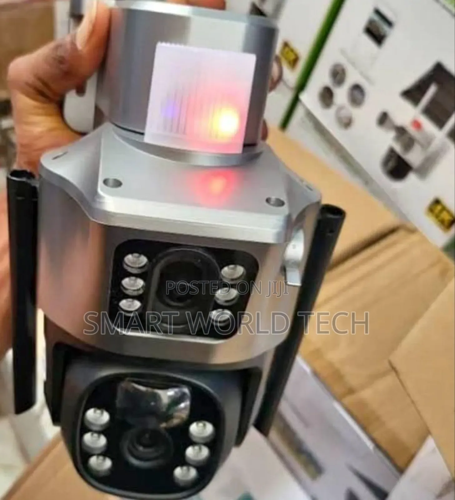 Dual Lens Indoor/Outdoor Security Surveillance Camera Sim Enable