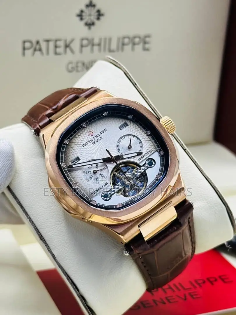 Automatic Patek Philippe Leather Wristwatch
