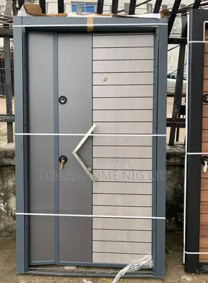 Gray Luxury Door With Sliver Handle