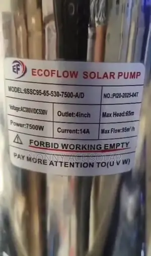 Ecoflow 10hp Ac/Dc Solar Pump, 530 Dc Pv, 7500watts