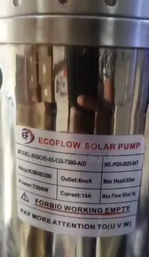 Ecoflow 10hp Ac/Dc Solar Pump, 530 Dc Pv, 7500watts
