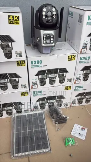 View Point V380 Dual Lens Solar Power Smart Alarm Ptz Security Camera