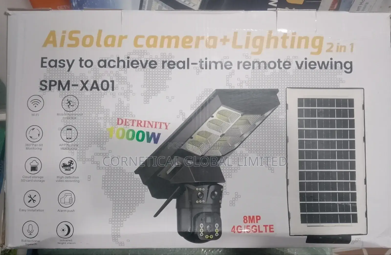 Ai 1000 Watts Solar Light With CCTV Camera 3 Views