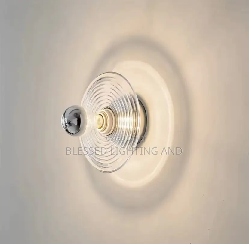 Modern Stainless Glass Led Wall Lamps for Home Living Room