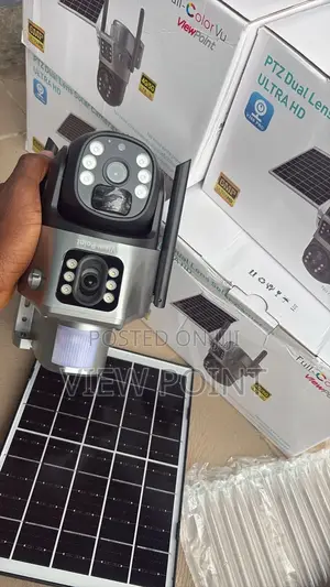 Solar Powered 4g Simcard Dual Lens Rotational Cctv Camera
