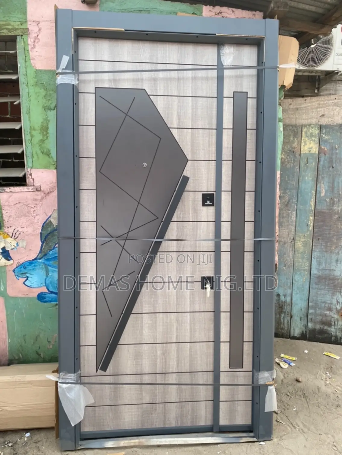 V2 Gray Luxury Door 4 by 8ft