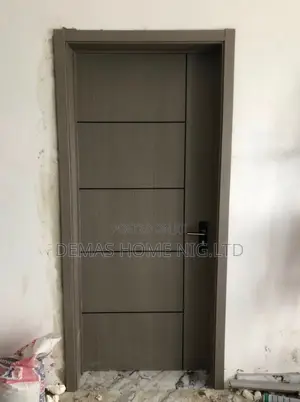 Wooden Door Gray Installed