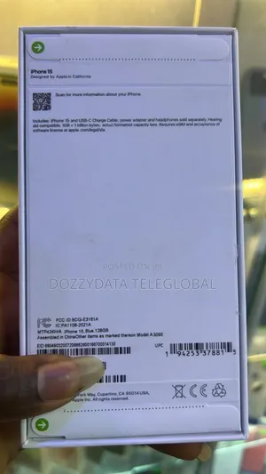 New Apple iPhone 15 128 GB Blue