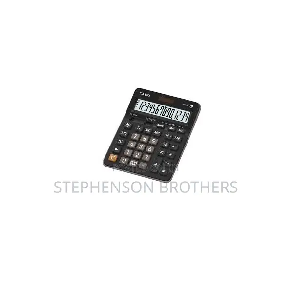 Casio Practical Desktop Calculator,14 Digits – Black Gx-14 Bk