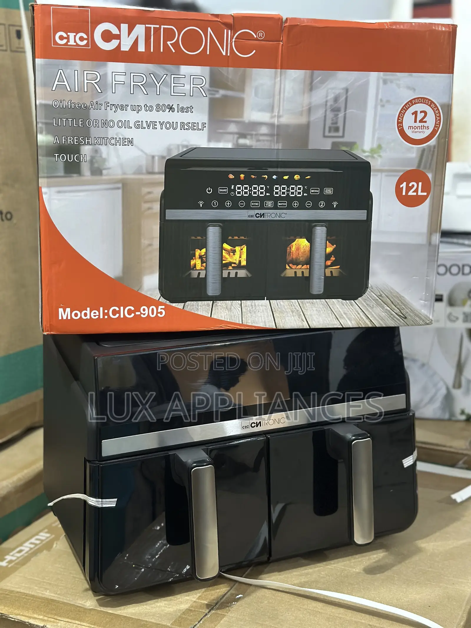 Cic Even Cook 12l Double Handle Air Fryer