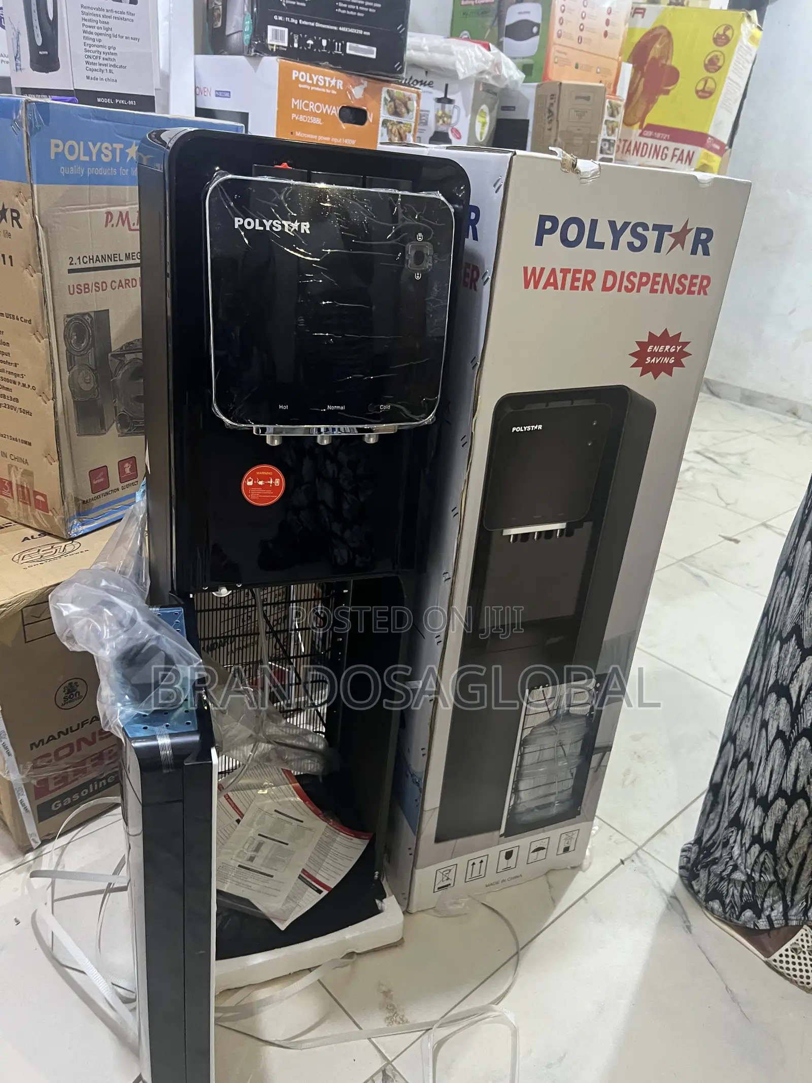 Efficient Polystar Water Dispenser – Black Unit