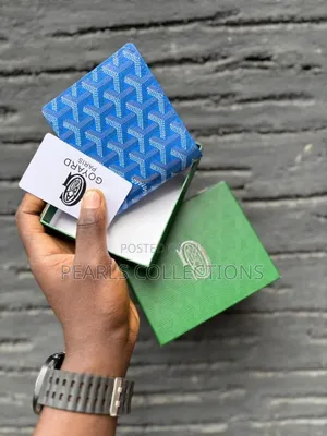 Original Goyard Blue and Green Wallet Purse for Men