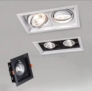 Super Bright Square Dimmable Cob Recessed Spot Lights Single and Doubl