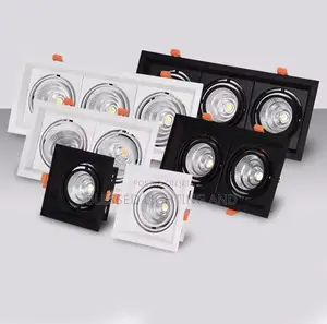 Super Bright Square Dimmable Cob Recessed Spot Lights Single and Doubl