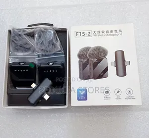 F15 Double Wireless Lapel Microphone (3in1) For Android And iPhone