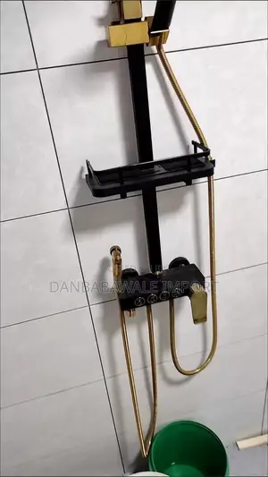 Gold And Black Designer Shower Head Mixer Fine Bathroom Shower