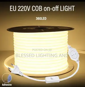 220v Dimmable Cob Led Neon Strip Light With Switch/ Dimmer Eu Plug 288