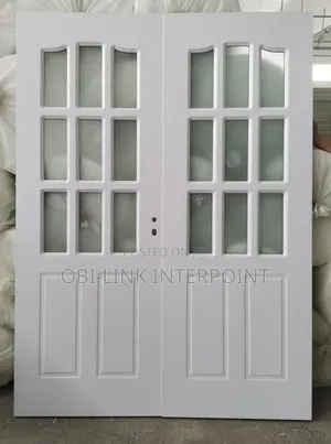 5ft Wooden With Glass Door