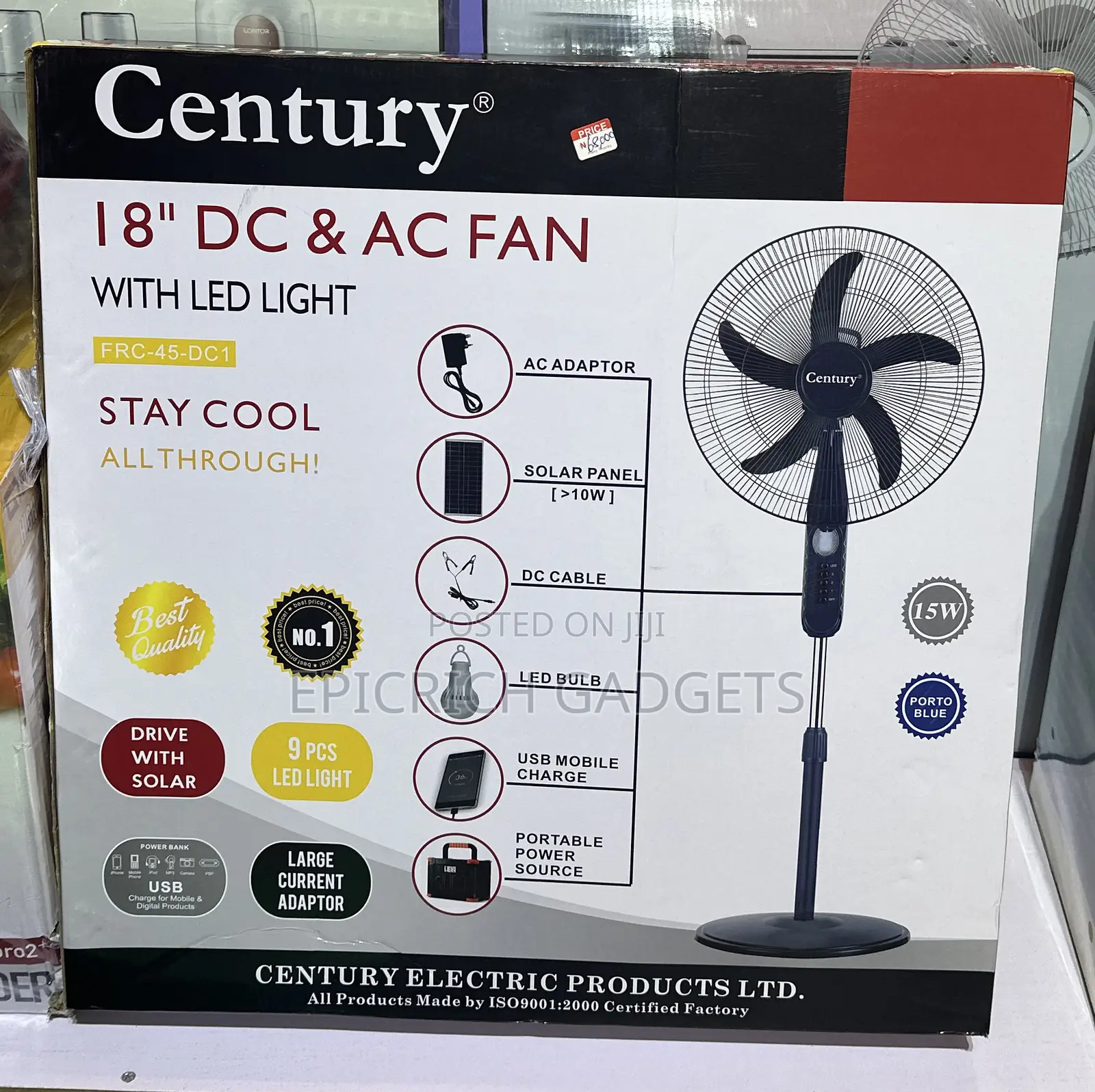 Century 18” Dc Ac Fan