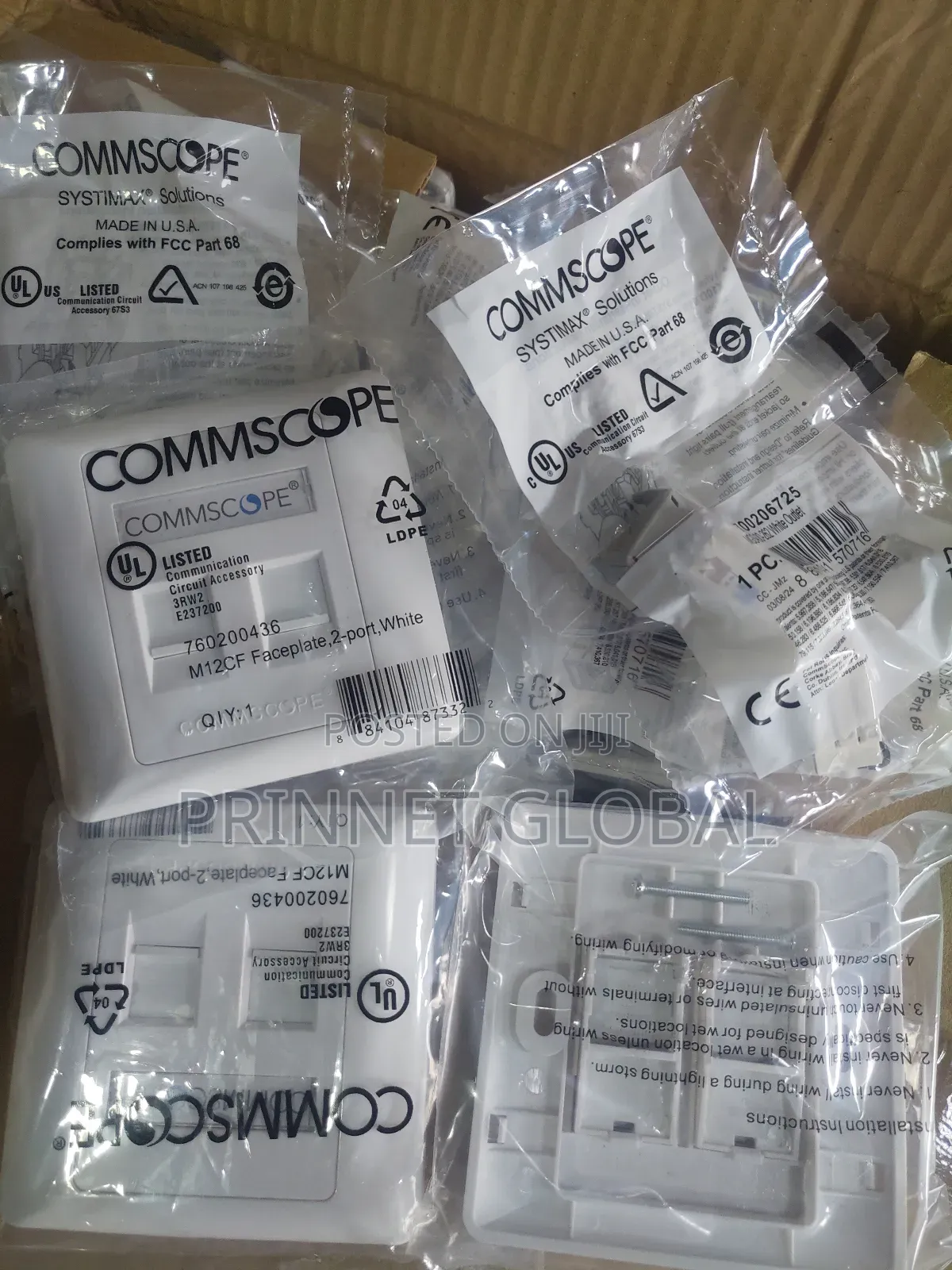 Cat6 Commscope Double Faceplate