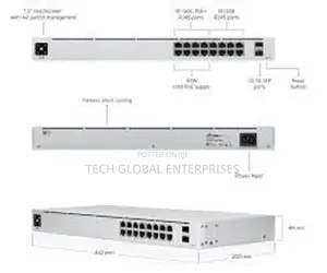 Ubiquiti Usw-16-Poe | Unifi 16-Port Gigabit Poe Switch With SFP